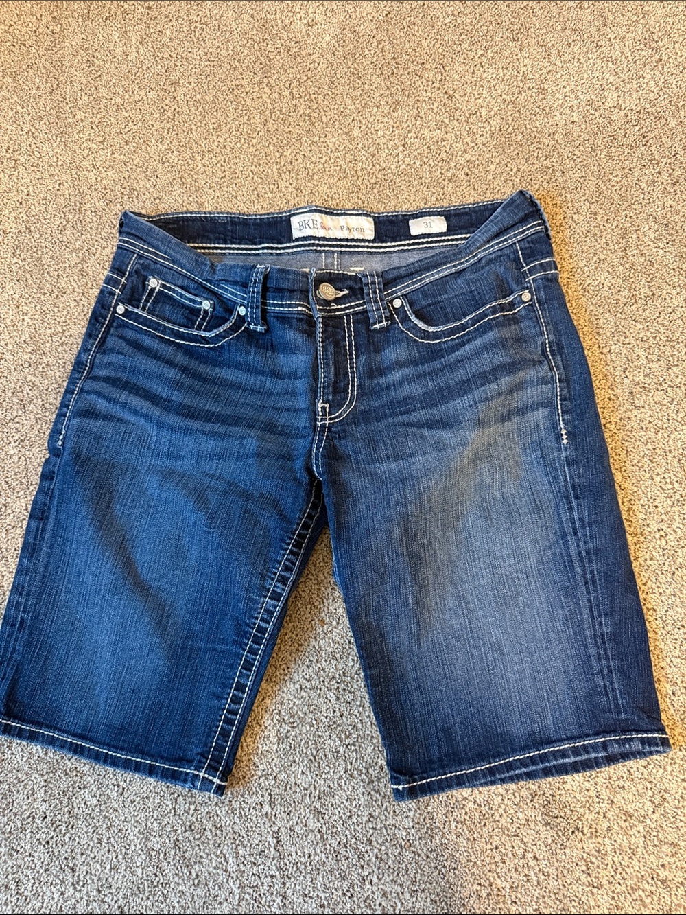 BKE Dark Blue Denim Bermuda Shorts
